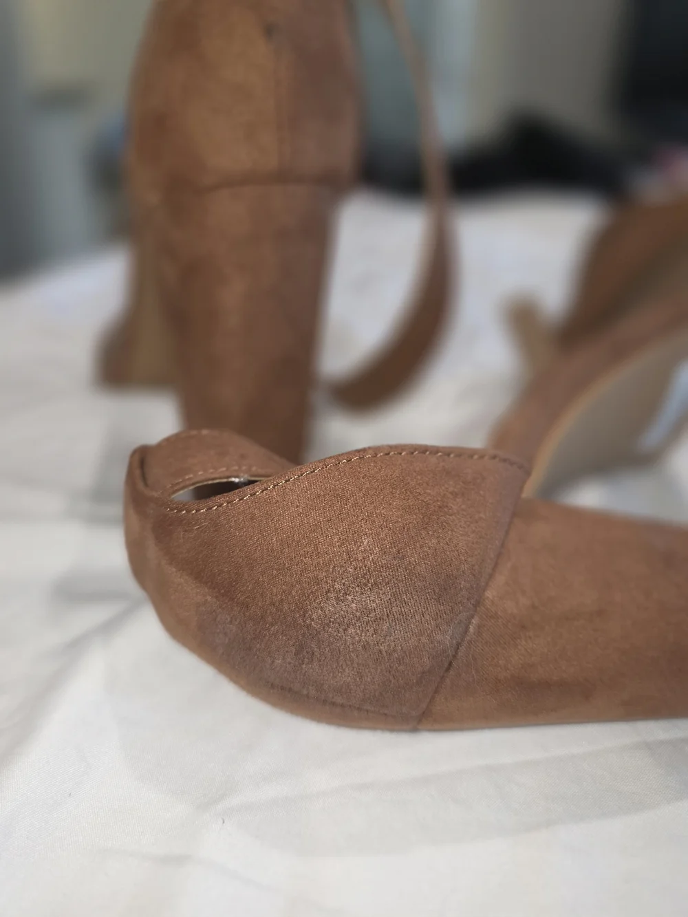Torrid Brown Suede Block Heel Sandals